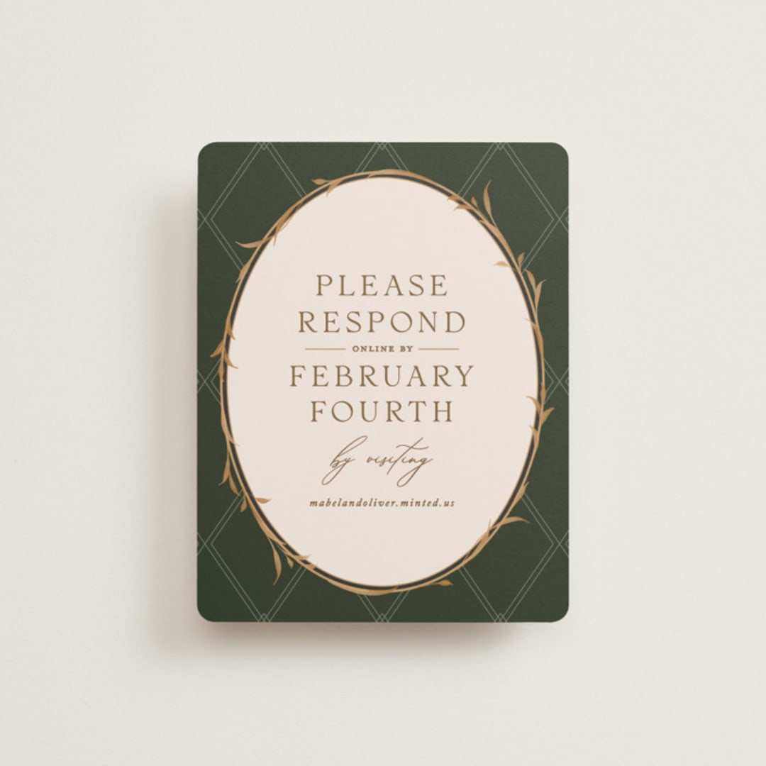 "Disney's Snow White Someday" - RSVP Online Enclosure Cards in Forest Floor by Erin L. Wilson - Front