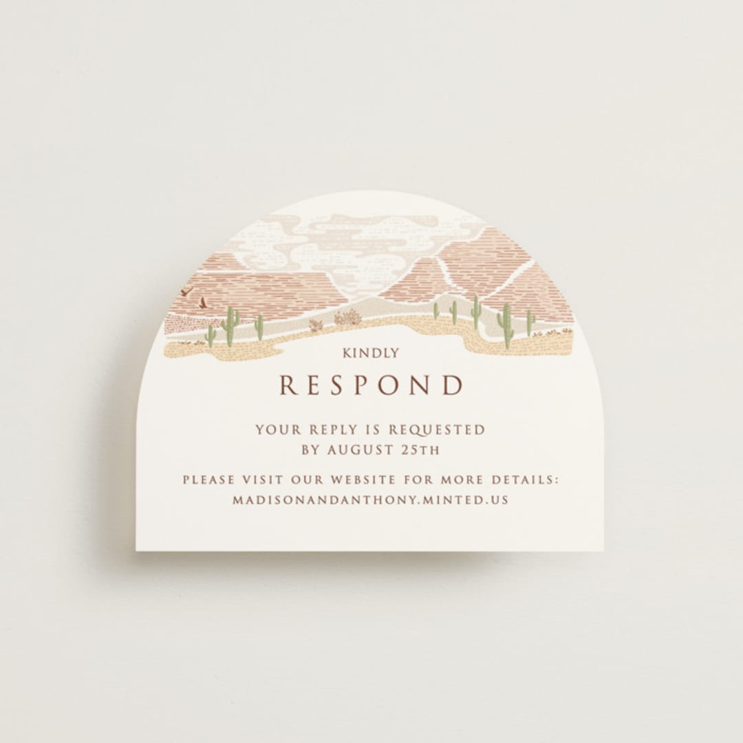 "Westward" - RSVP Online Enclosure Cards in Red Rock by Paper Sun Studio - Front