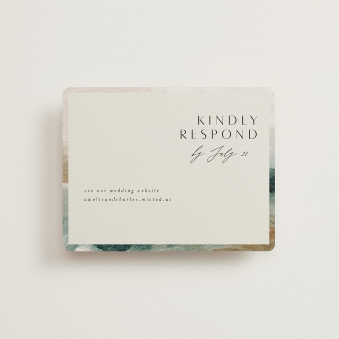 "Sunset Waves" - RSVP Online Enclosure Cards in Marine by Nicoletta Savod - Front