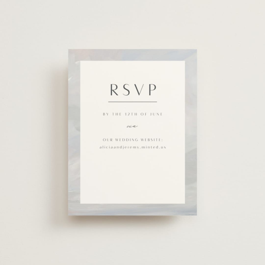 "Calm Water" - RSVP Online Enclosure Cards in Sky by Nicole Walsh - Front