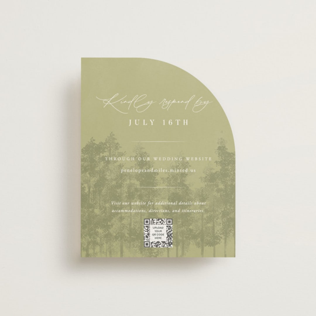 "Aspen" - RSVP Online Enclosure Cards in Lake by Robert and Stella - Front