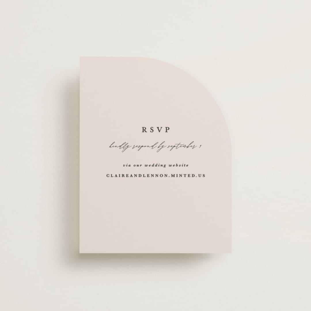 "Tuscan Hill" - RSVP Online Enclosure Cards in Creme by Kate Ahn - Front
