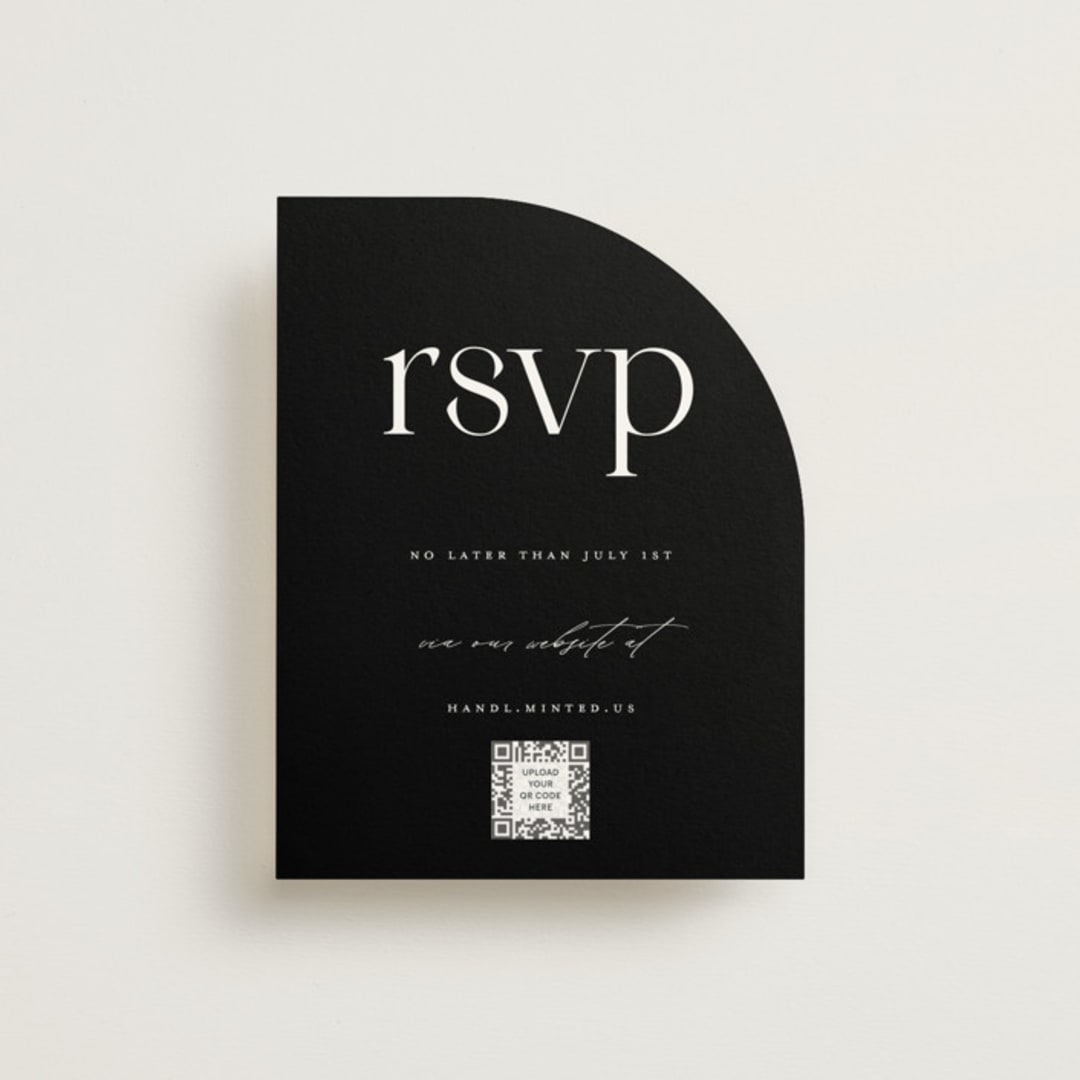 "Photographie" - RSVP Online Enclosure Cards in Noir by Christie Garcia - Front