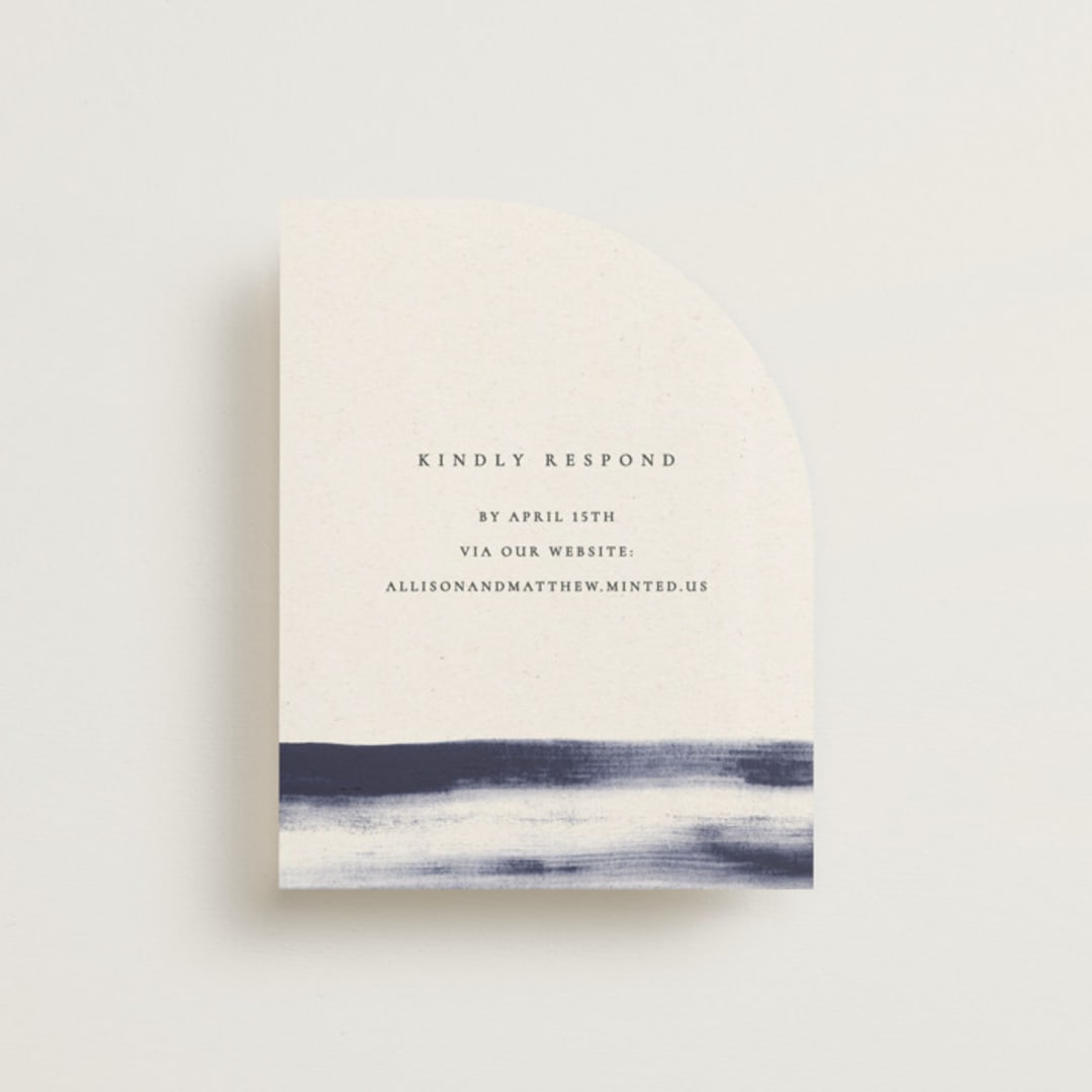 "Stillness" - RSVP Online Enclosure Cards in Horizon by Sumak Studio - Front