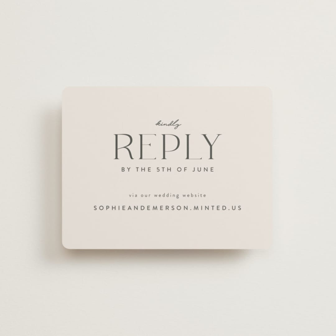 "classic names" - RSVP Online Enclosure Cards in Ivory by Susan Asbill - Front