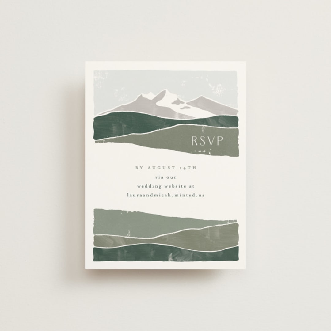 "Foothills" - RSVP Online Enclosure Cards in Grass by Alethea and Ruth - Front