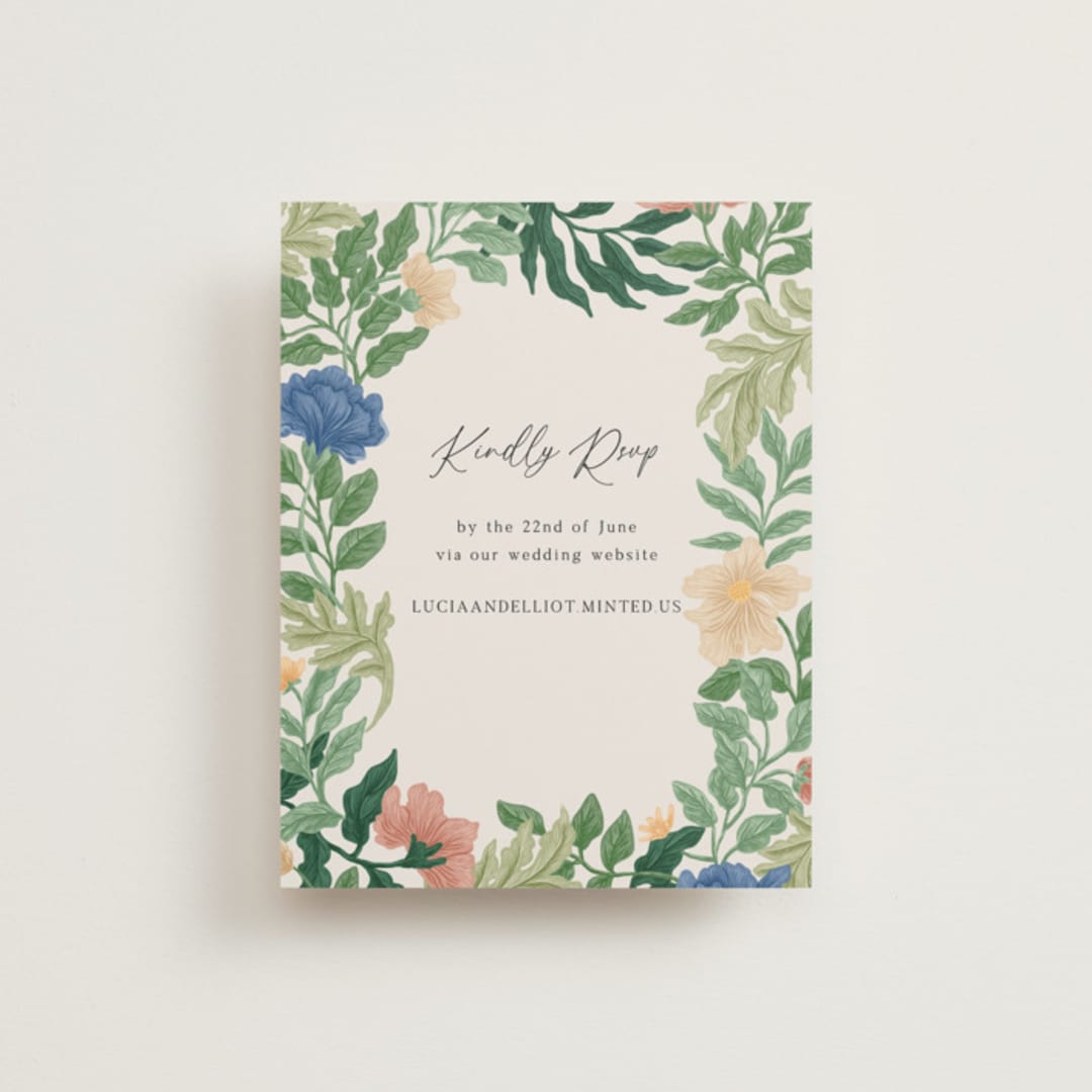 "Floral Garden" - RSVP Online Enclosure Cards in Garden by Elly - Front