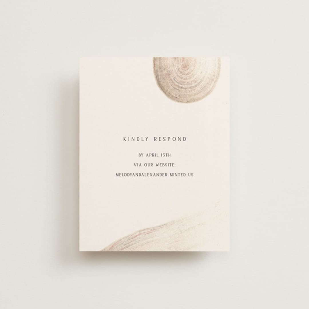 "gentleness" - RSVP Online Enclosure Cards in Sand by Sumak Studio - Front