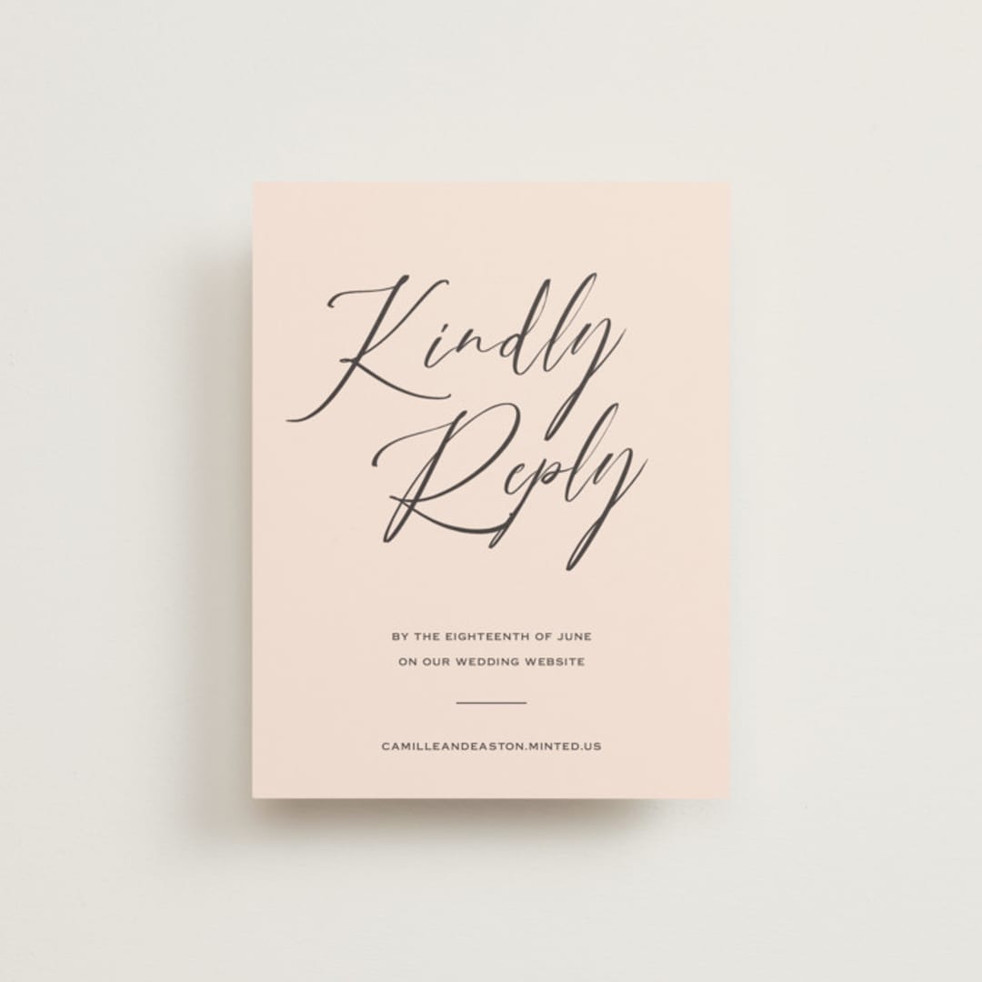 "Vision of Love" - RSVP Online Enclosure Cards in First Kiss by Design Lotus - Front