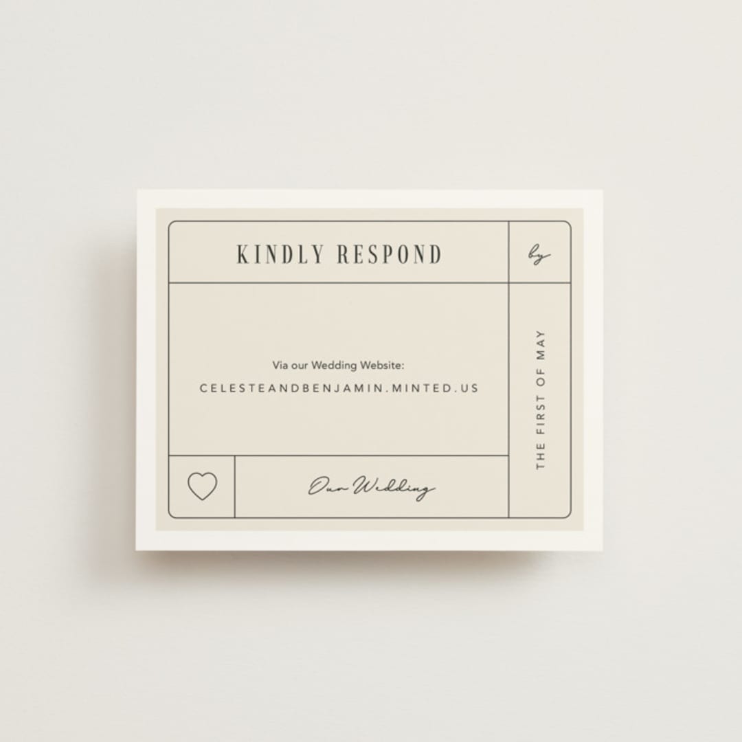 "Everlasting" - RSVP Online Enclosure Cards in Cotton by FRANI - Front