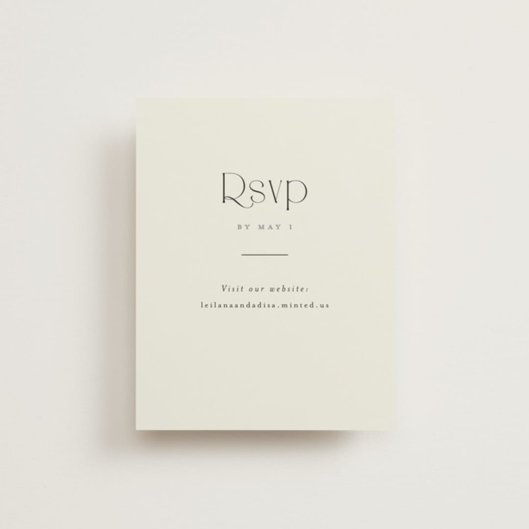 "Cadence" - RSVP Online Enclosure Cards in Ivory by Jennifer Wick - Front