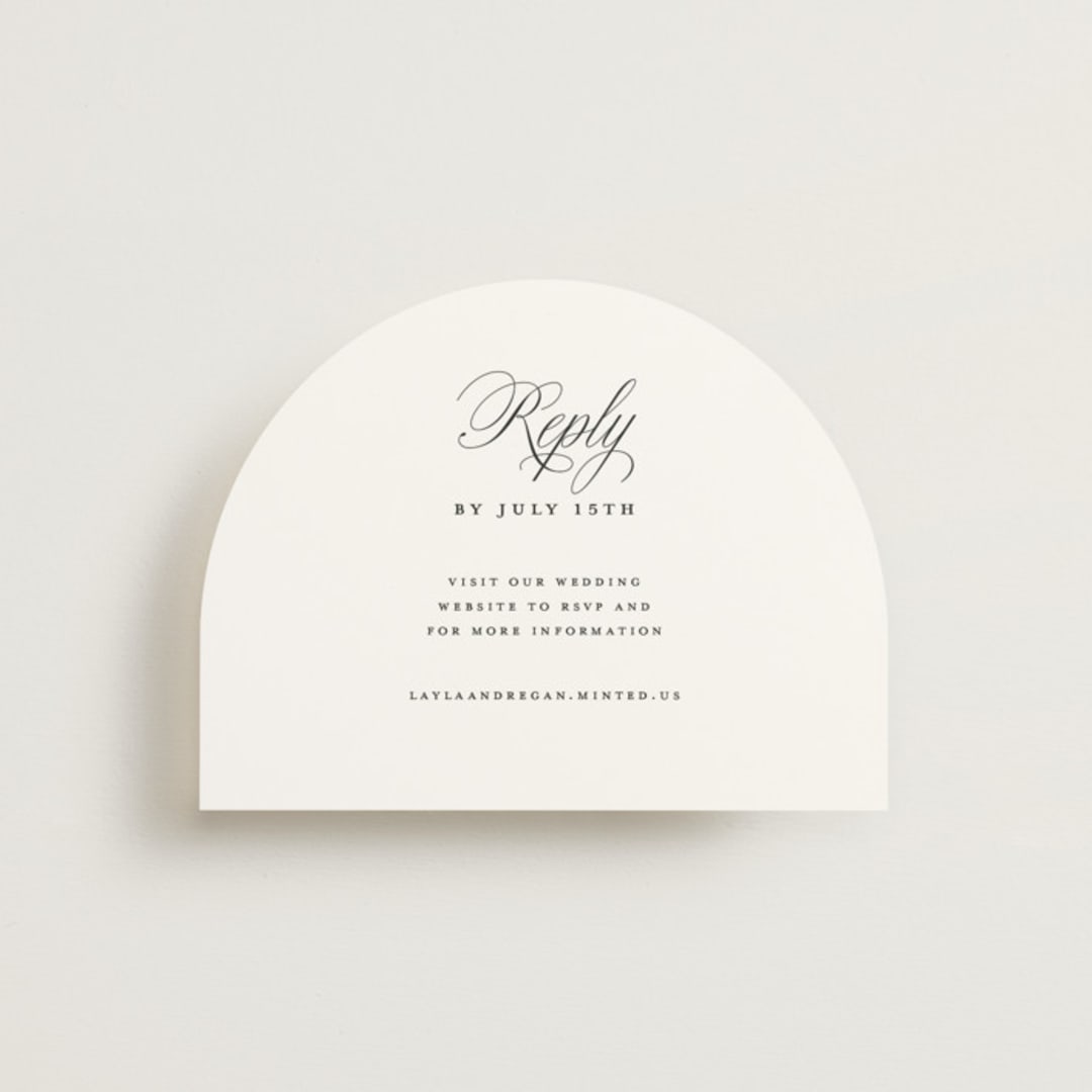 "Simply Classic" - RSVP Online Enclosure Cards in Ebony by Laura Hamm - Front