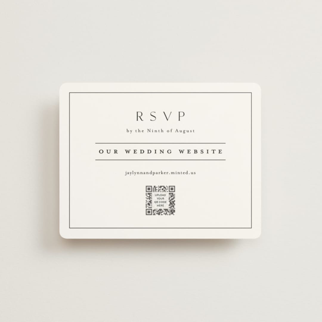 "Warm affection" - RSVP Online Enclosure Cards in Cotton by Stacey Meacham - Front