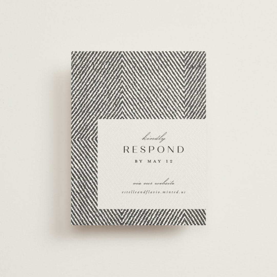 "Elegant Ethno" - RSVP Online Enclosure Cards in Noir by FRANI - Front