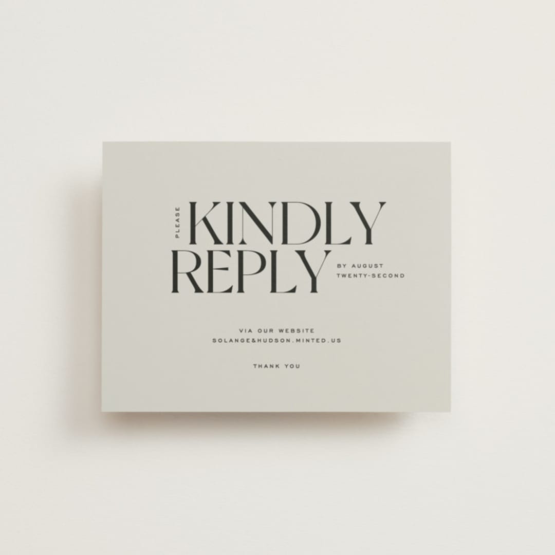 "Carino" - RSVP Online Enclosure Cards in Brise by Pati Cascino - Front