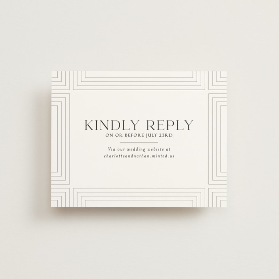 "contemporary photo" - RSVP Online Enclosure Cards in Cloud by Erin Deegan - Front