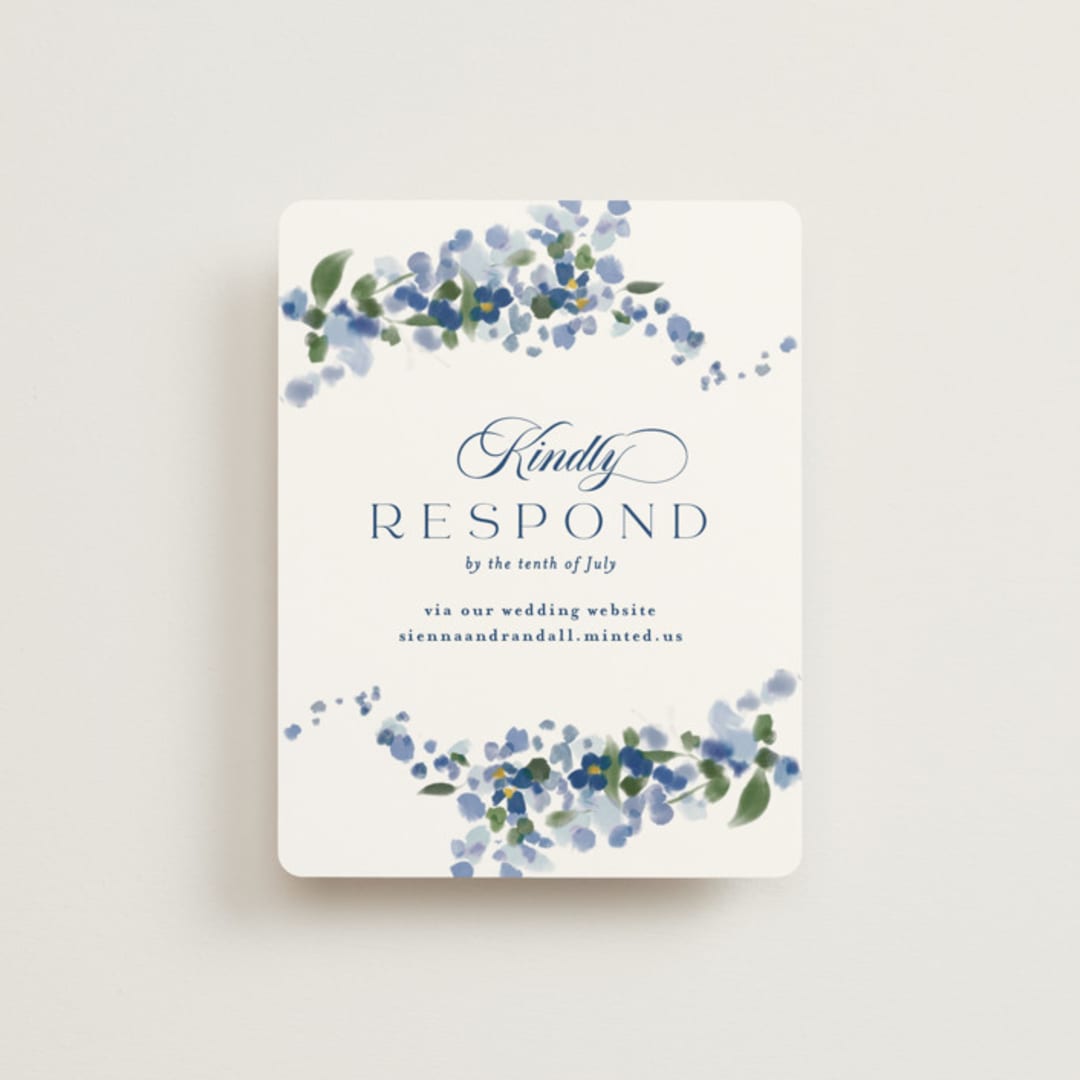 "Meander" - RSVP Online Enclosure Cards in Deep Sea by Angela Marzuki - Front