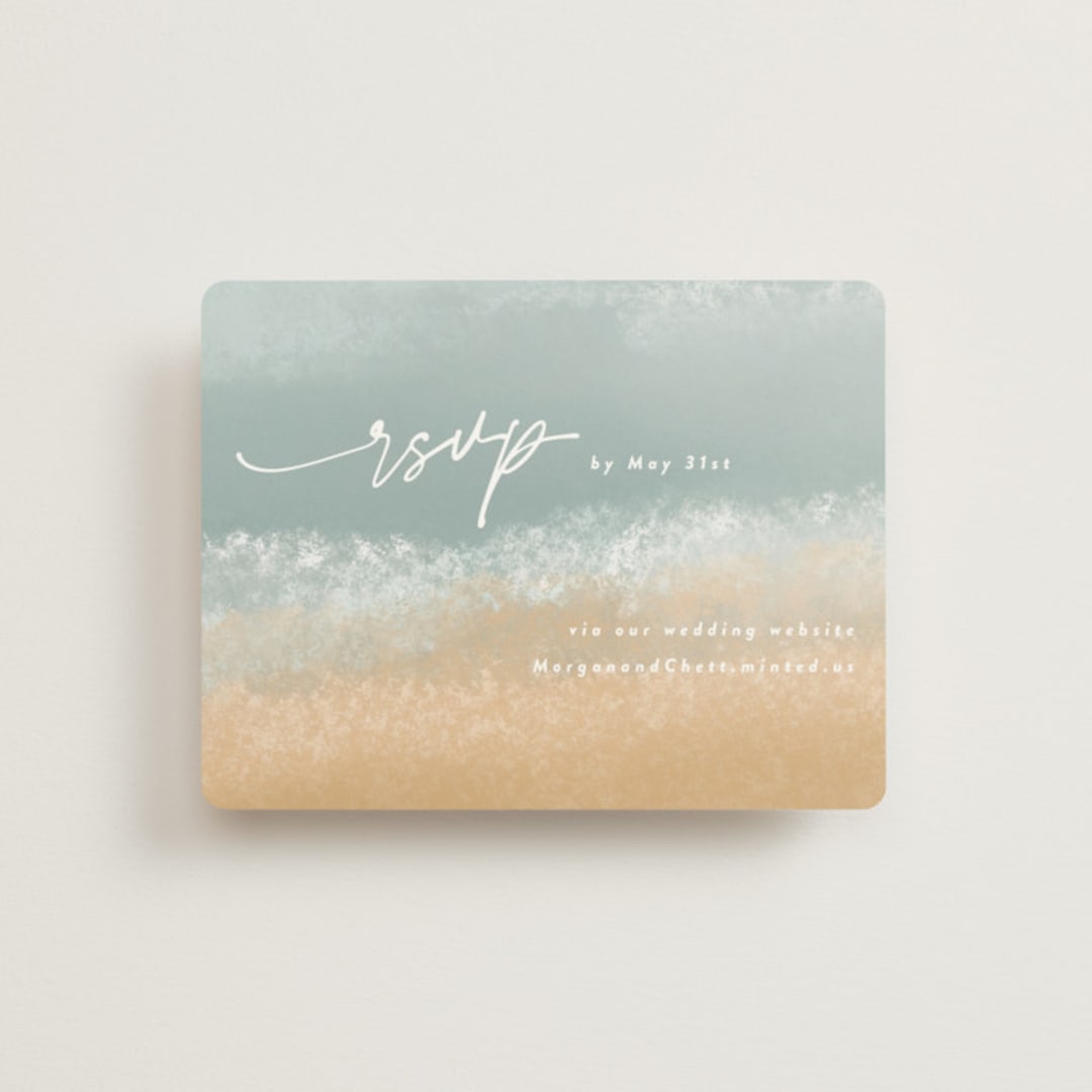"Seaside" - RSVP Online Enclosure Cards in Seaglass by Rebecca Durflinger - Front