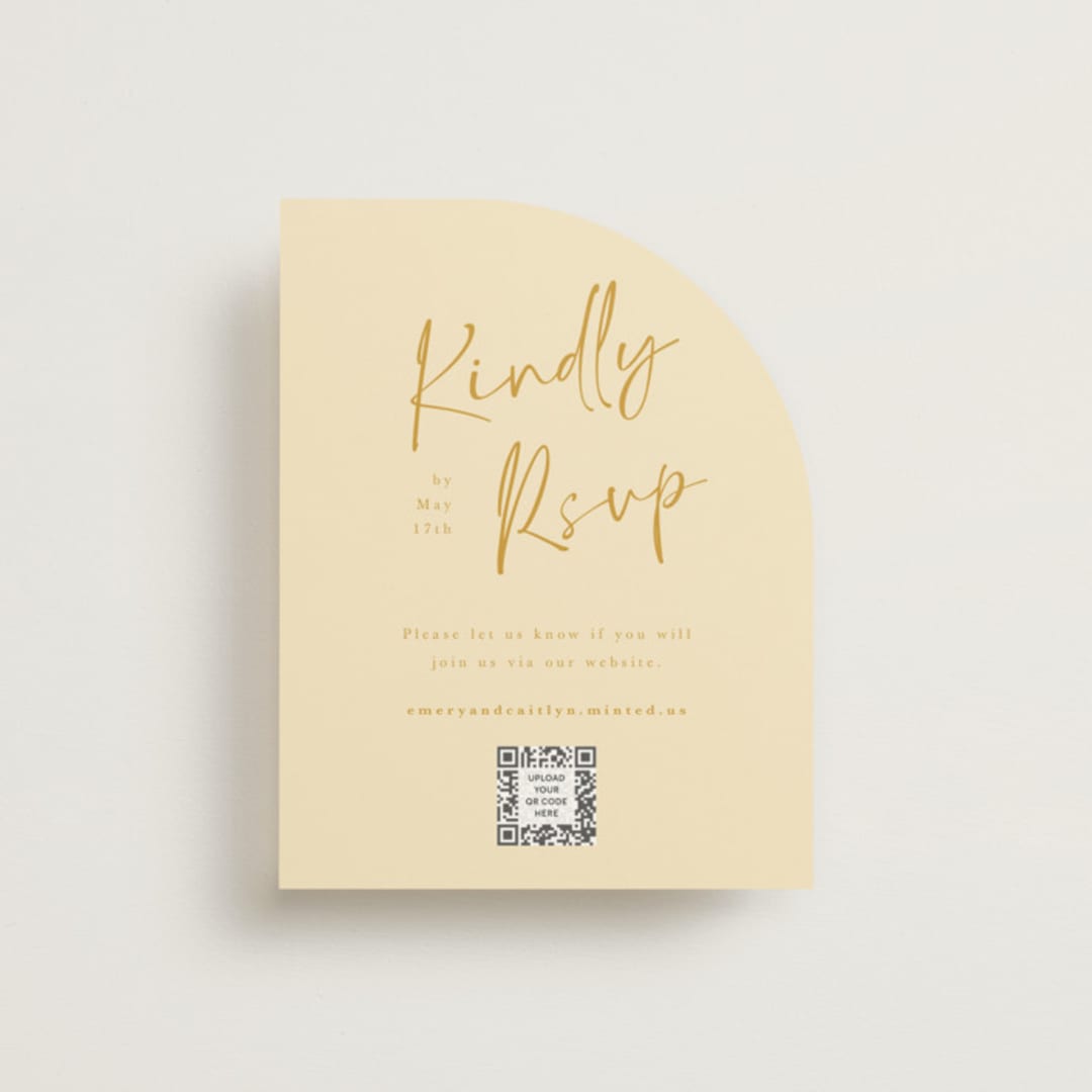 "Ink scribble" - RSVP Online Enclosure Cards in Honey by Adelyn T. - Front
