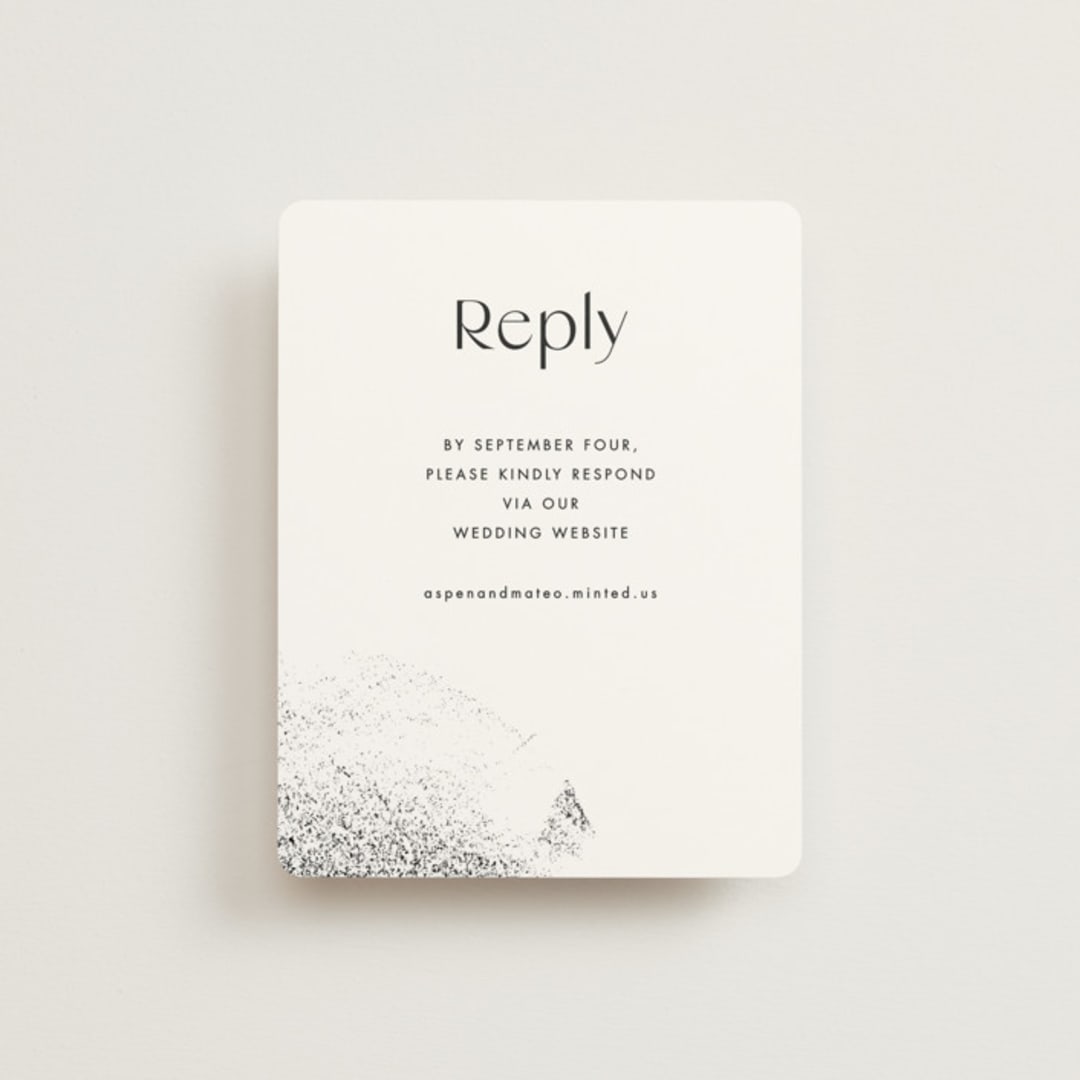 "Forever" - RSVP Online Enclosure Cards in Ink by Blustery August - Front