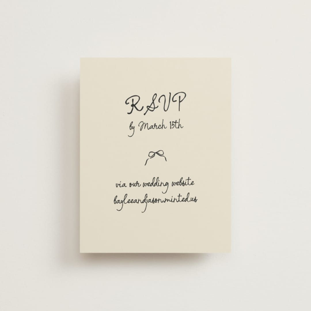 "Inkwoven" - RSVP Online Enclosure Cards in Tuxedo by Jelena Vuletic - Front