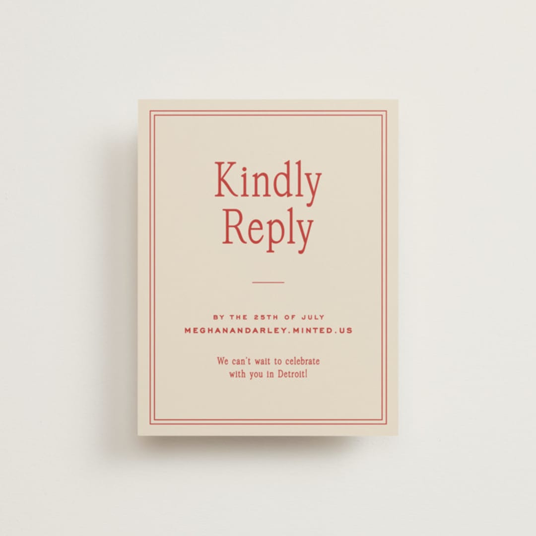 "cherry" - RSVP Online Enclosure Cards in Cherry by Ellen Schlegelmilch - Front