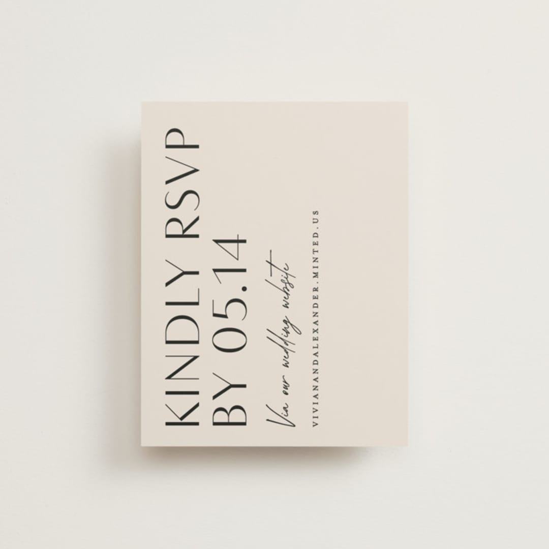 "Ascent" - RSVP Online Enclosure Cards in Ecru by Erica Krystek - Front