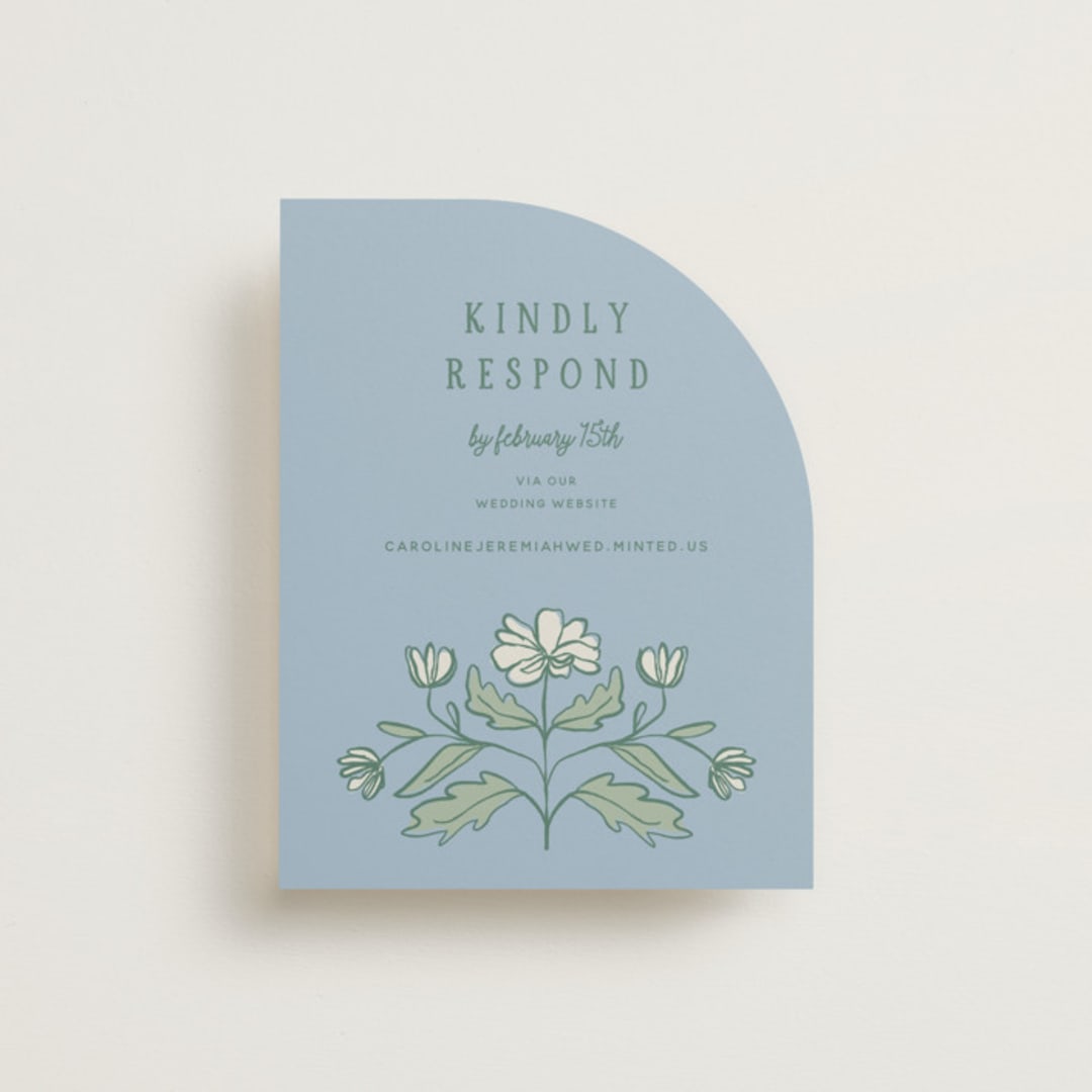 "Botanical" - RSVP Online Enclosure Cards in Garden by Kelly Watkins - Front
