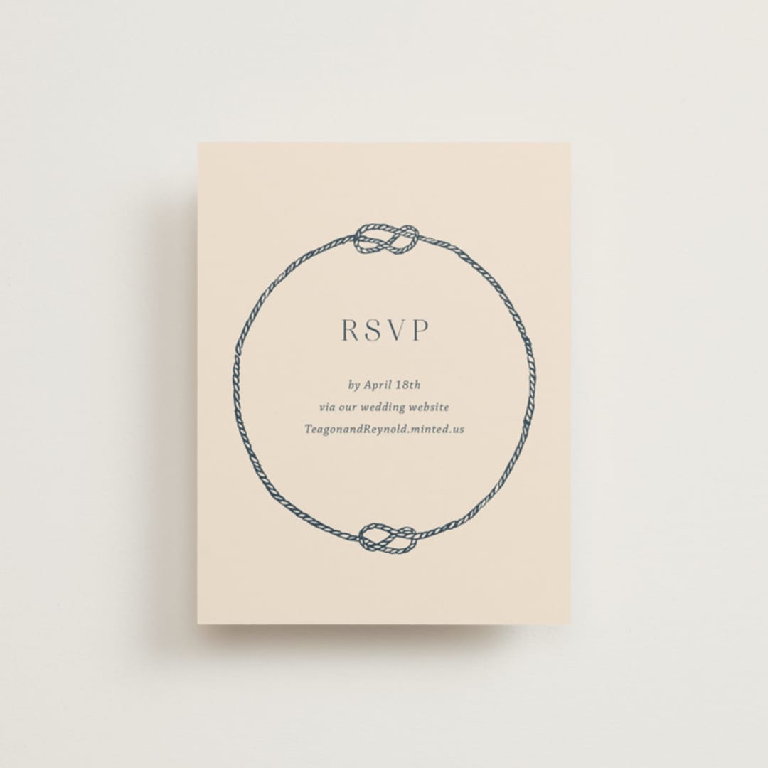 "nautical nuptials" - RSVP Online Enclosure Cards in Sea Breeze by Rebecca Durflinger - Front