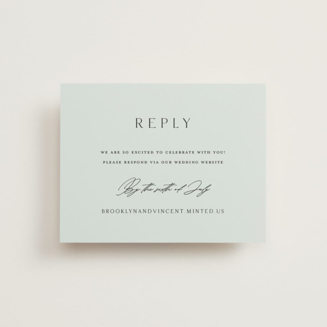 "Merryvale" - RSVP Online Enclosure Cards in Sky by Kelly Schmidt - Front
