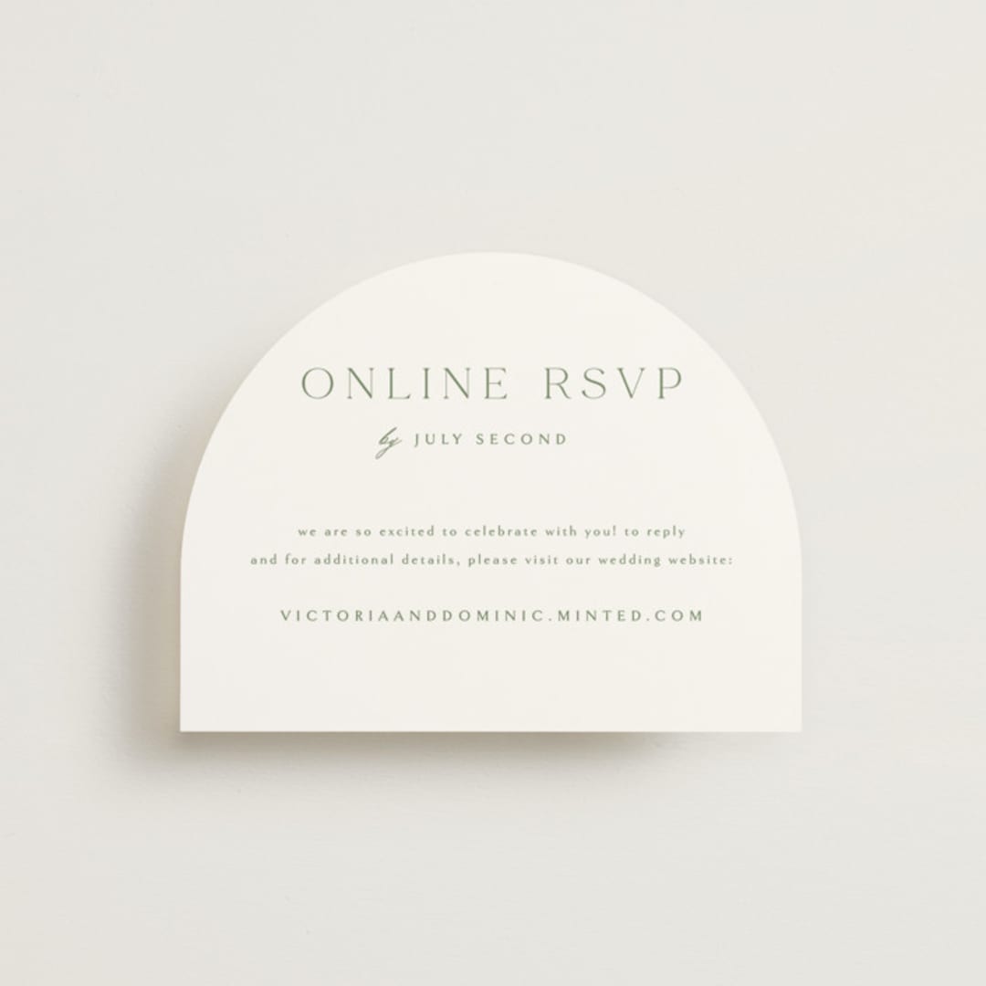 "Victoria" - RSVP Online Enclosure Cards in Clover by Kelly Schmidt - Front