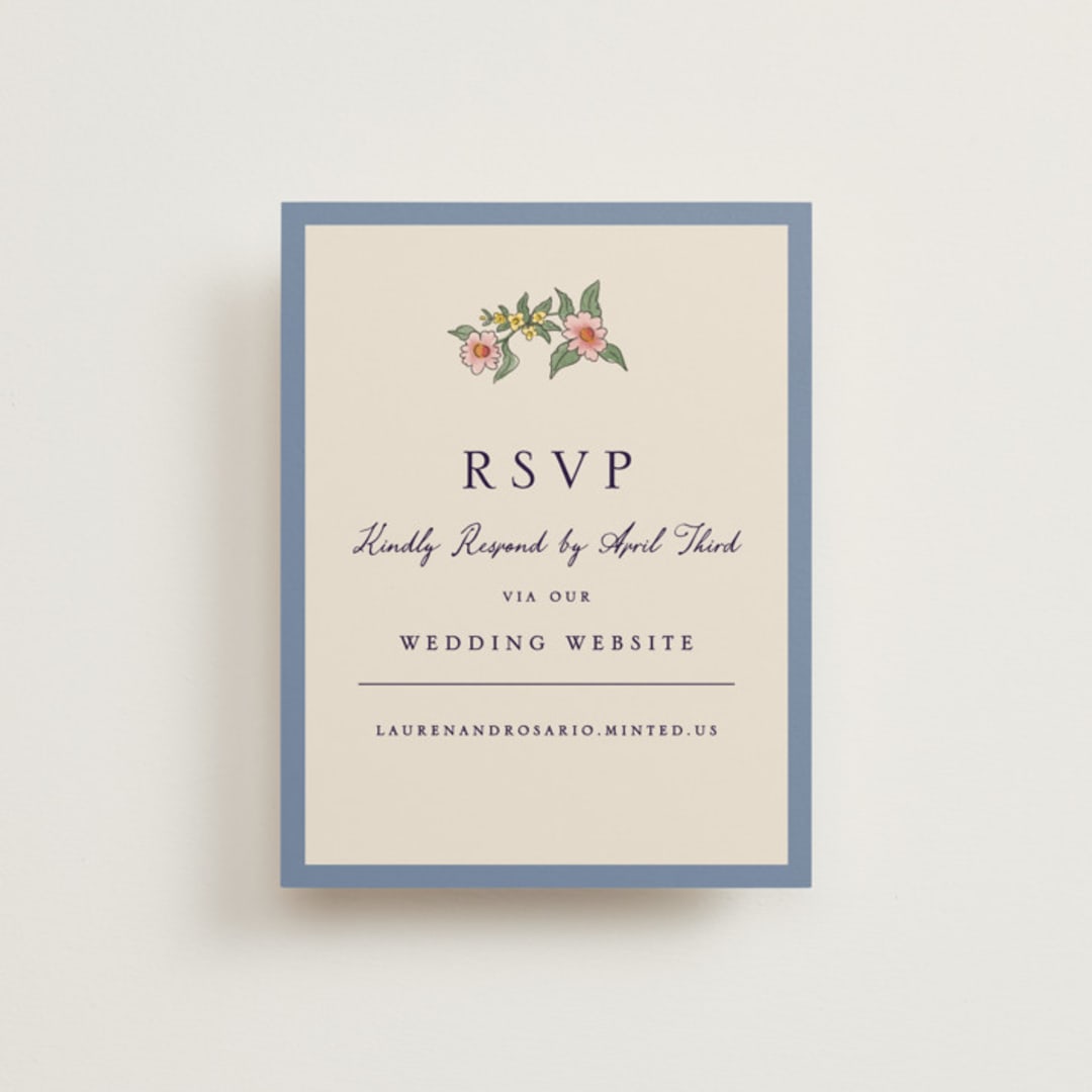 "A wedding in Low Country" - RSVP Online Enclosure Cards in Cornflower by Chris Griffith - Front