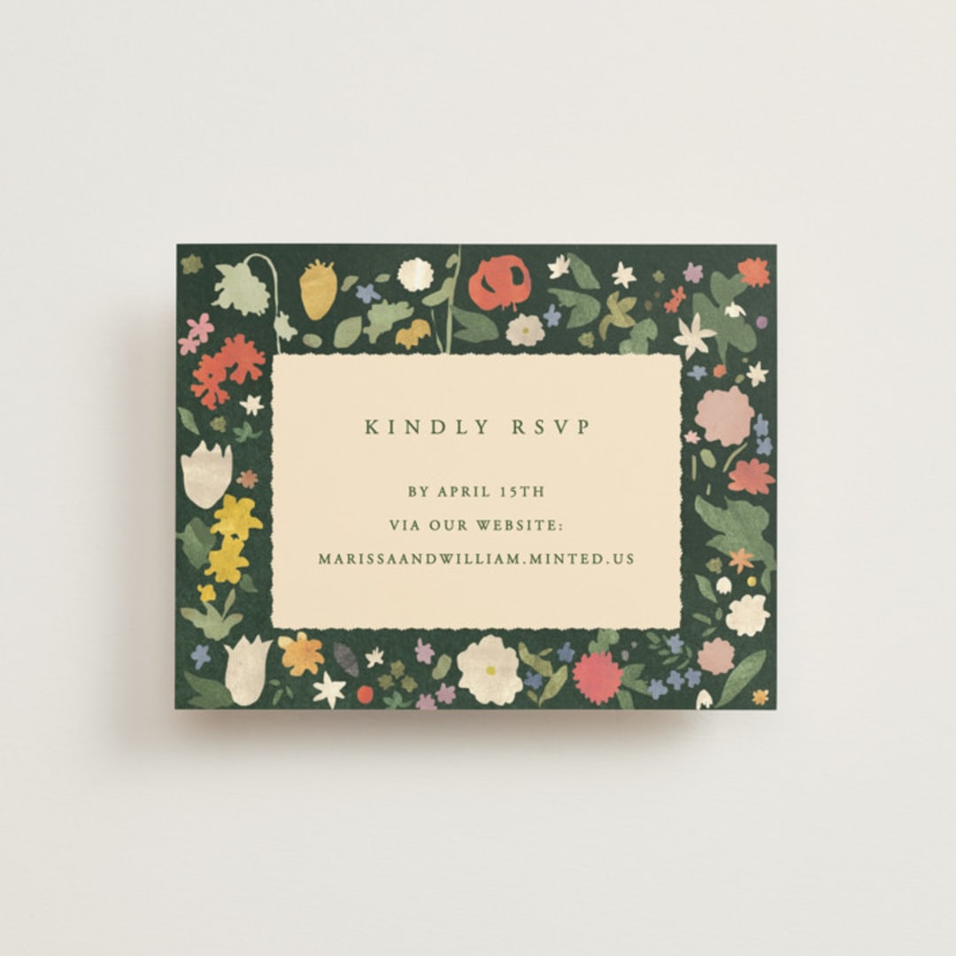 "all the flowers of the world" - RSVP Online Enclosure Cards in Garden by Sumak Studio - Front