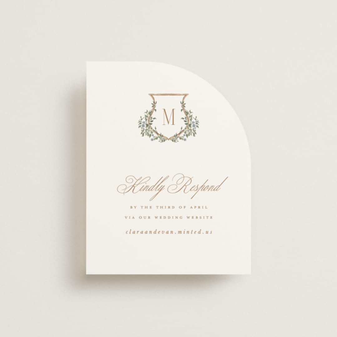 "Arbour" - RSVP Online Enclosure Cards in Lake by Leah Bisch - Front
