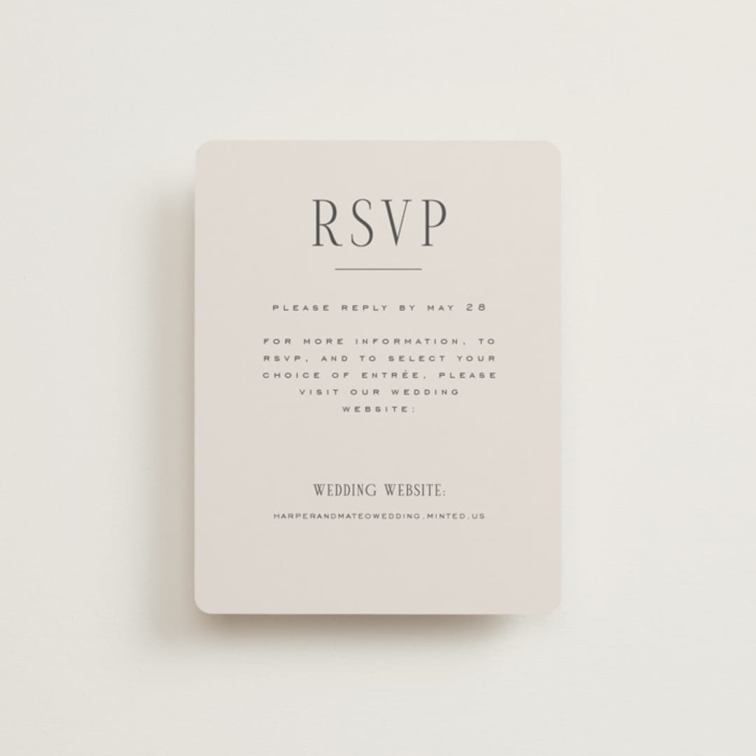 "Close-up" - RSVP Online Enclosure Cards in Sandstone by Nicole Walsh - Front