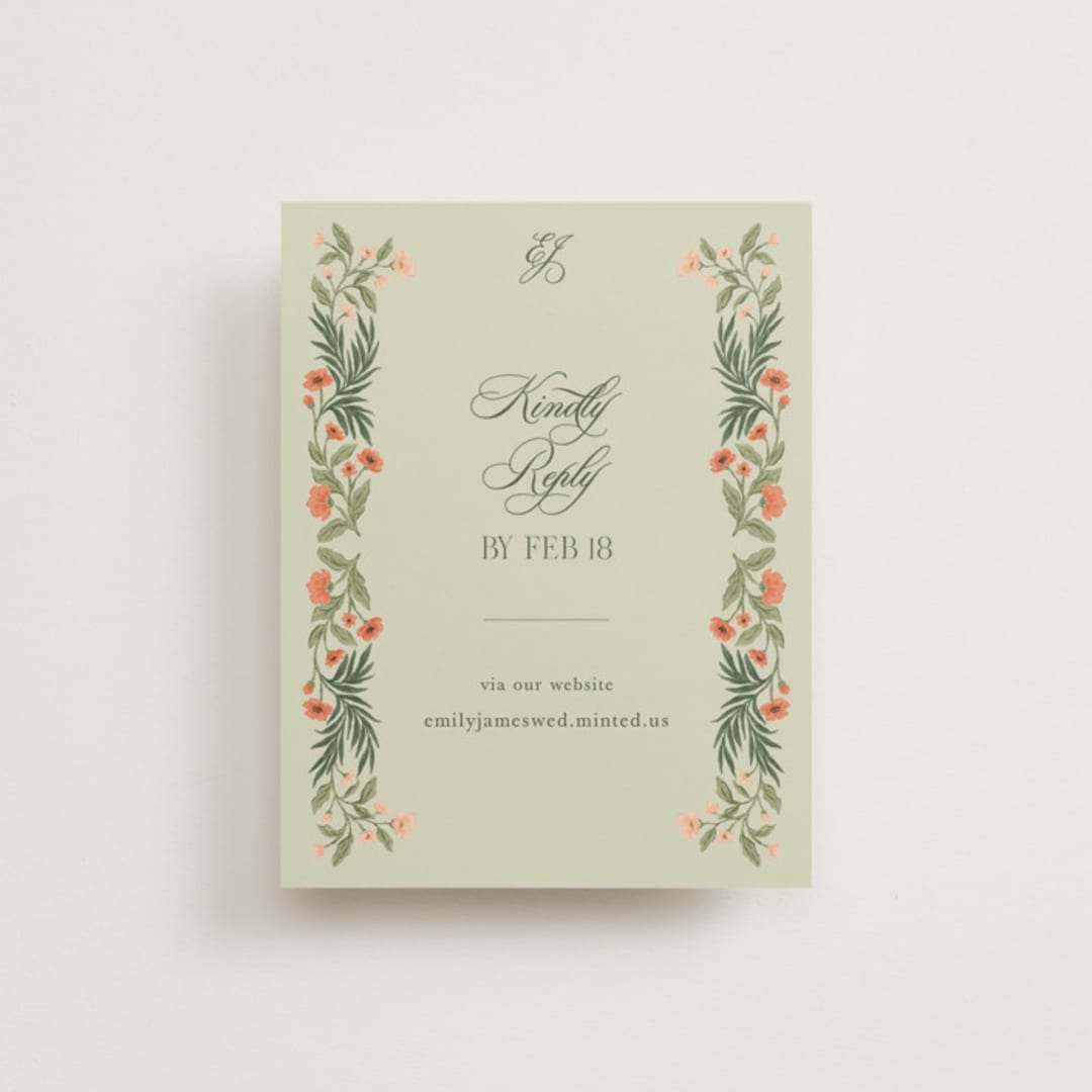 "Garden Heirloom" - RSVP Online Enclosure Cards in Garden by Elly - Front