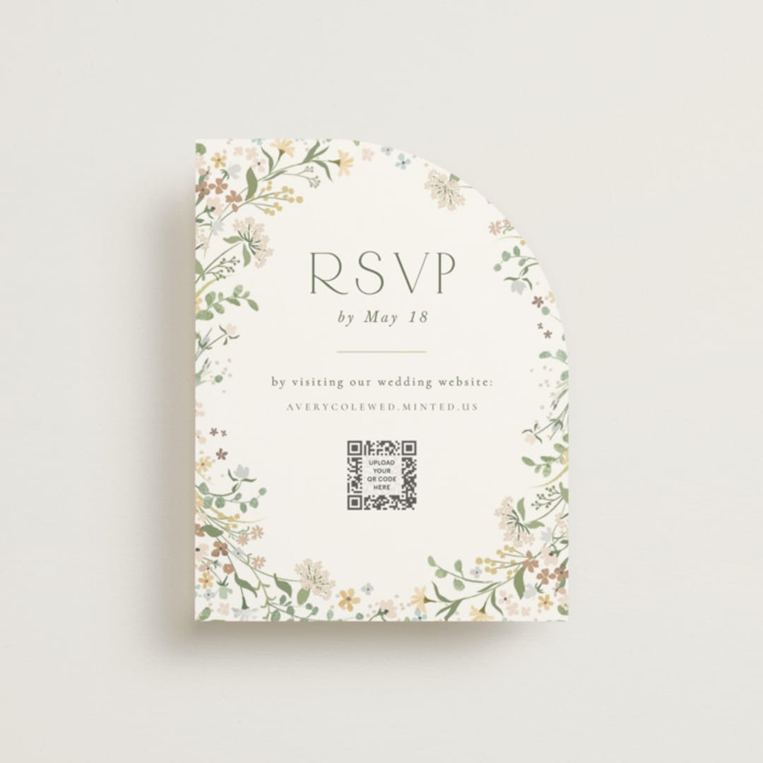 "Avery" - RSVP Online Enclosure Cards in Lemongrass by Jennifer Wick - Front