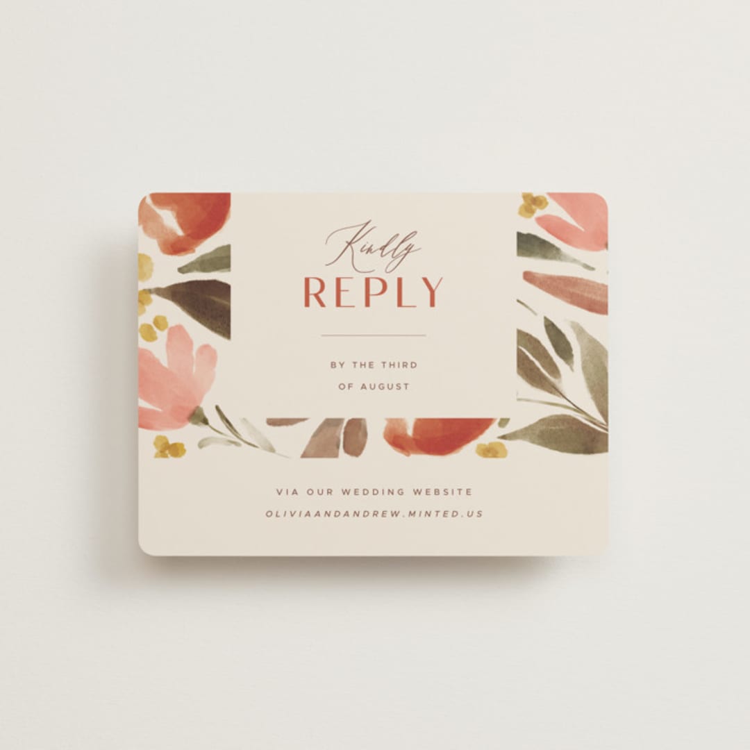 "Giardino" - RSVP Online Enclosure Cards in Saffron by Vera Lim - Front