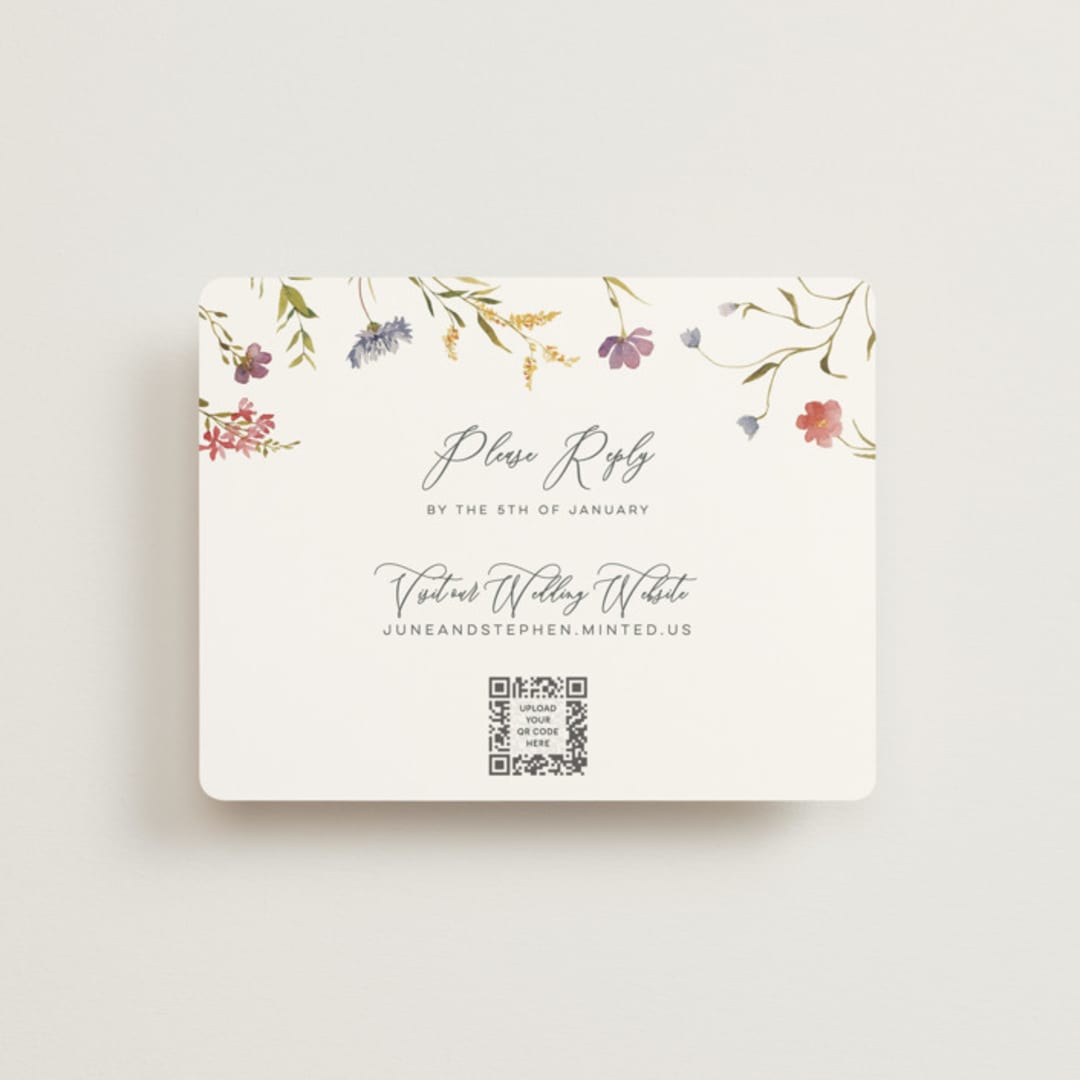 "Untied" - RSVP Online Enclosure Cards in Sherbert by Erin Hodges - Front