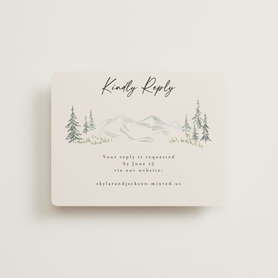 "Paradise" - RSVP Online Enclosure Cards in Forest by Petra Kern - Front