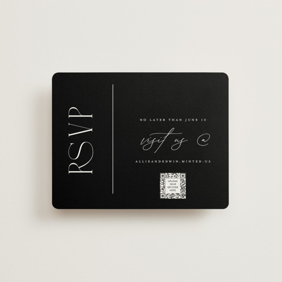 "Everly" - RSVP Online Enclosure Cards in Pearl by Christie Garcia - Front