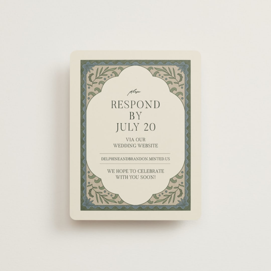 "Century" - RSVP Online Enclosure Cards in Robin's Egg by Jen Owens - Front