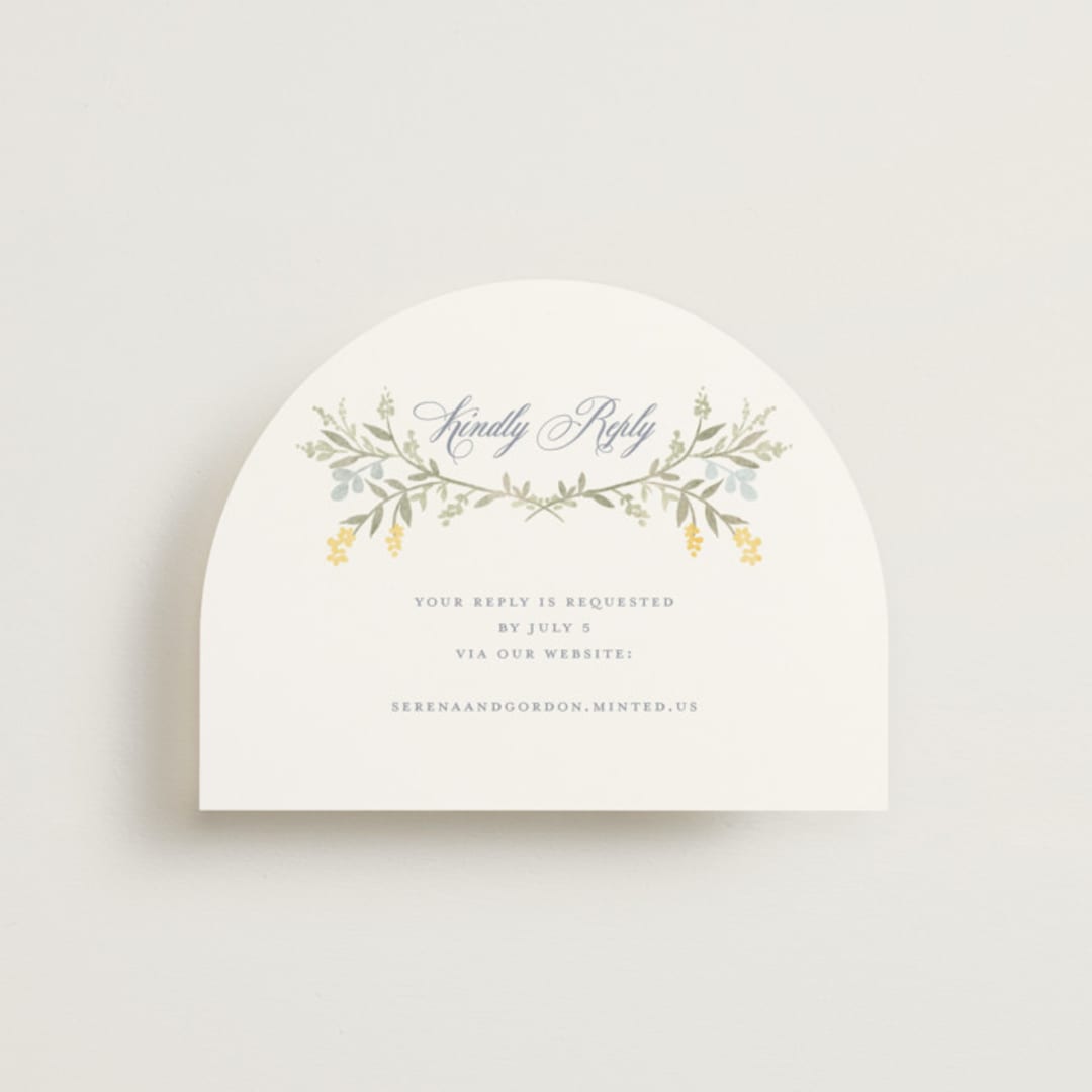 "Monogrammed" - RSVP Online Enclosure Cards in Spring by Petra Kern - Front