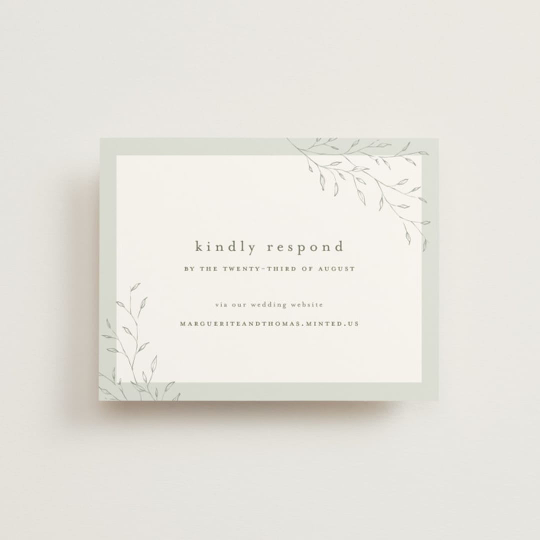 "tortina" - RSVP Online Enclosure Cards in Aqua Mist by chocomocacino - Front