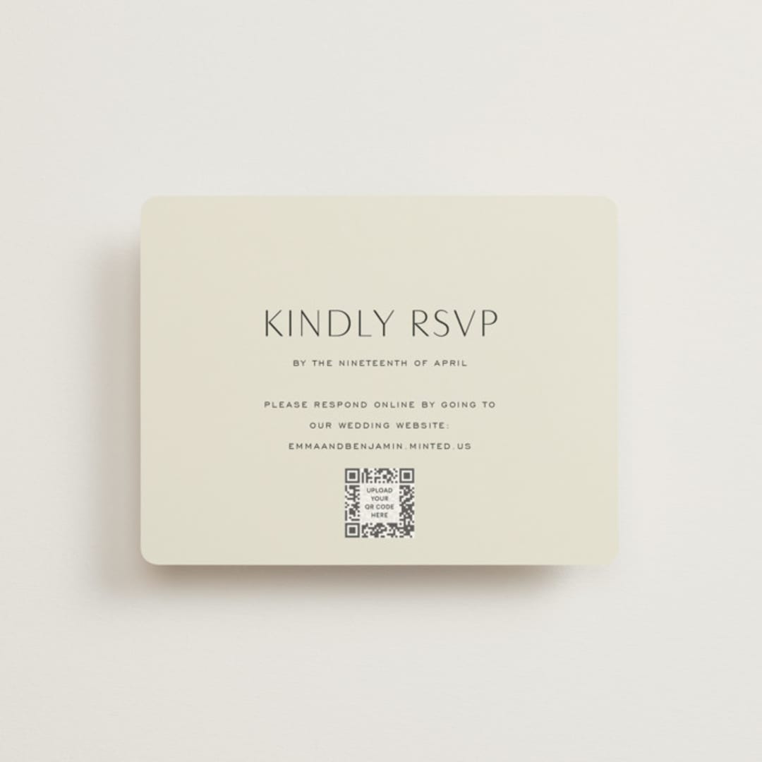 "Glide" - RSVP Online Enclosure Cards in Porcelain by Jennifer Postorino - Front