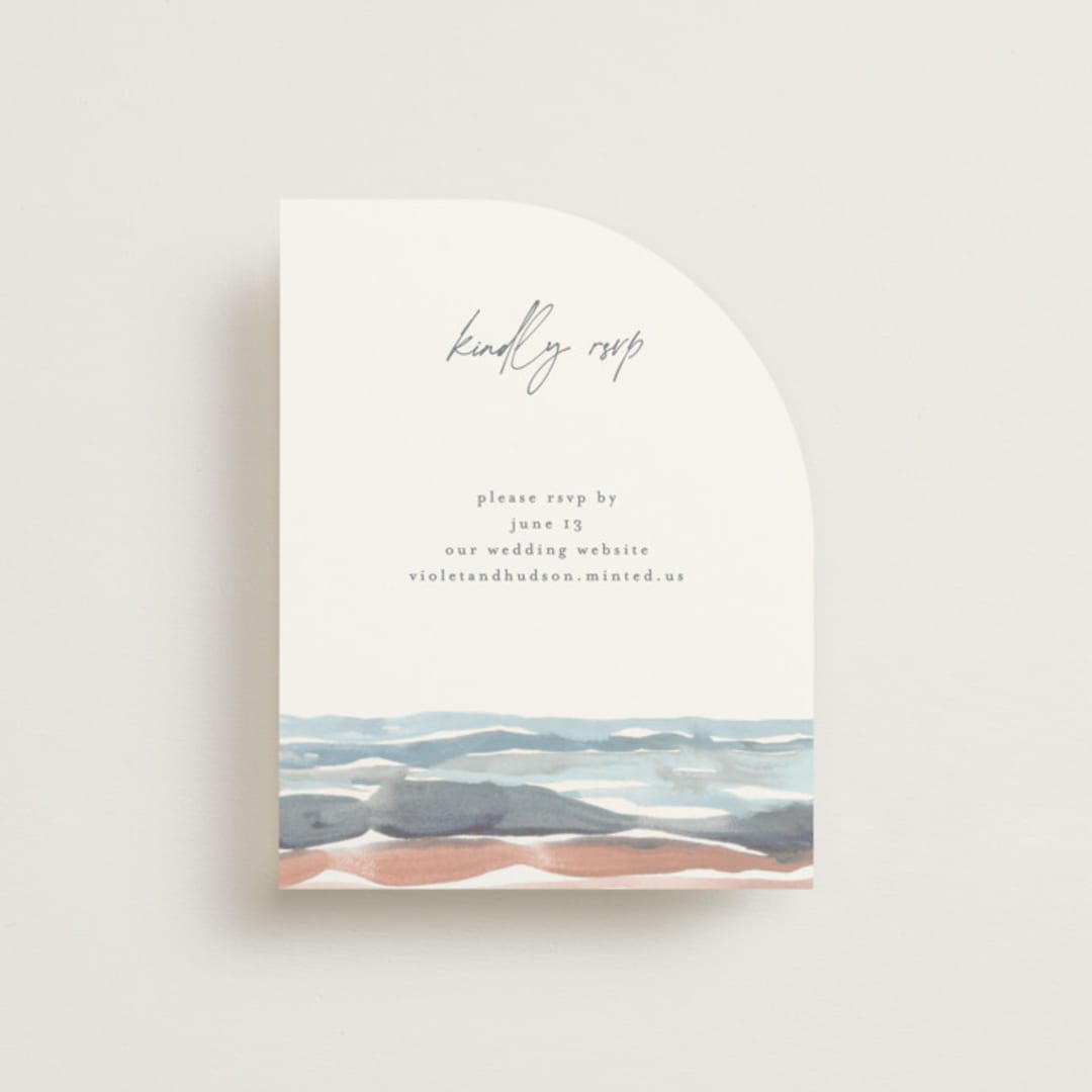 "waves" - RSVP Online Enclosure Cards in Beachy by Pixel and Hank - Front