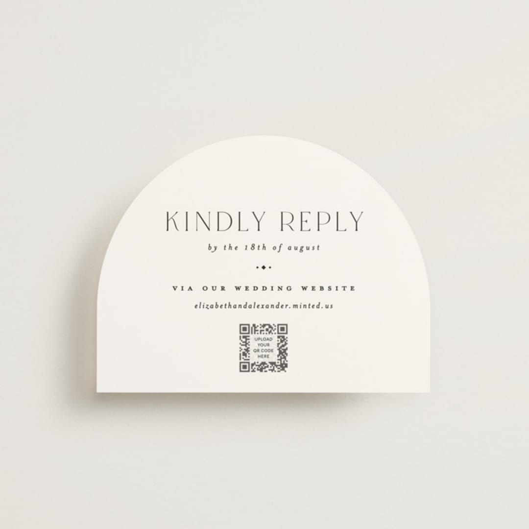 "Grande" - RSVP Online Enclosure Cards in Cotton by Carolyn Nicks - Front