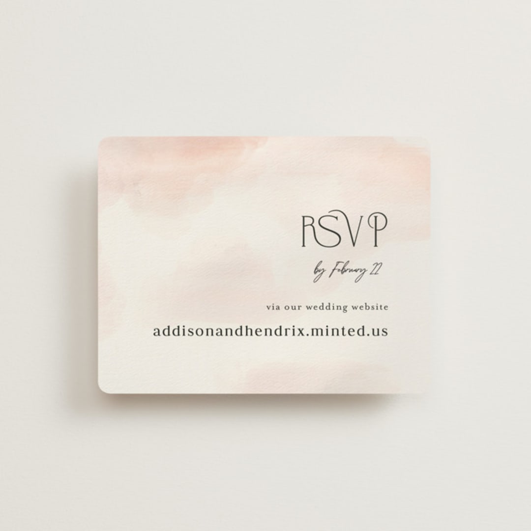 "First light" - RSVP Online Enclosure Cards in Blush by Itsy Belle Studio - Front