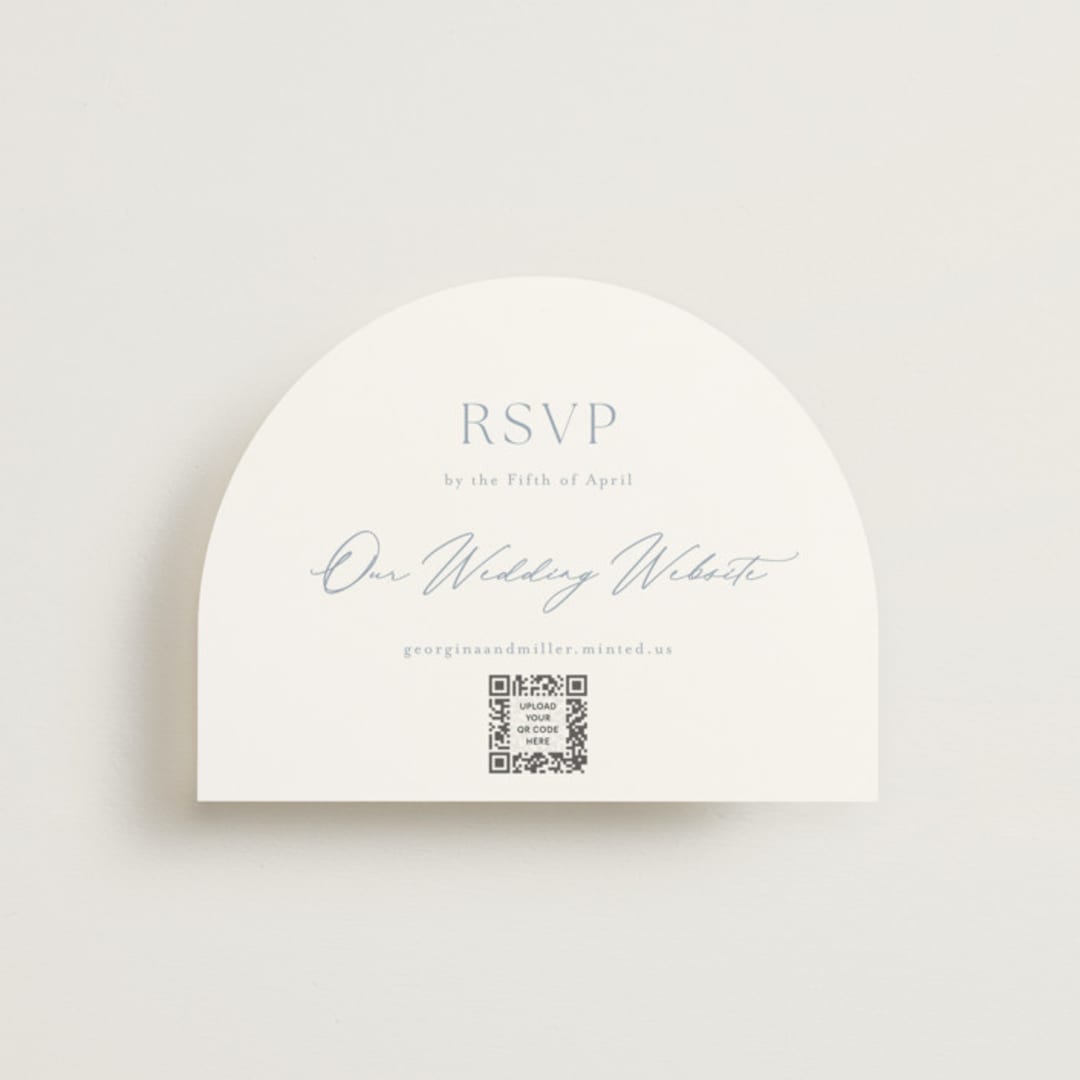 "Modern Air" - RSVP Online Enclosure Cards in Dusty Blue by Stacey Meacham - Front
