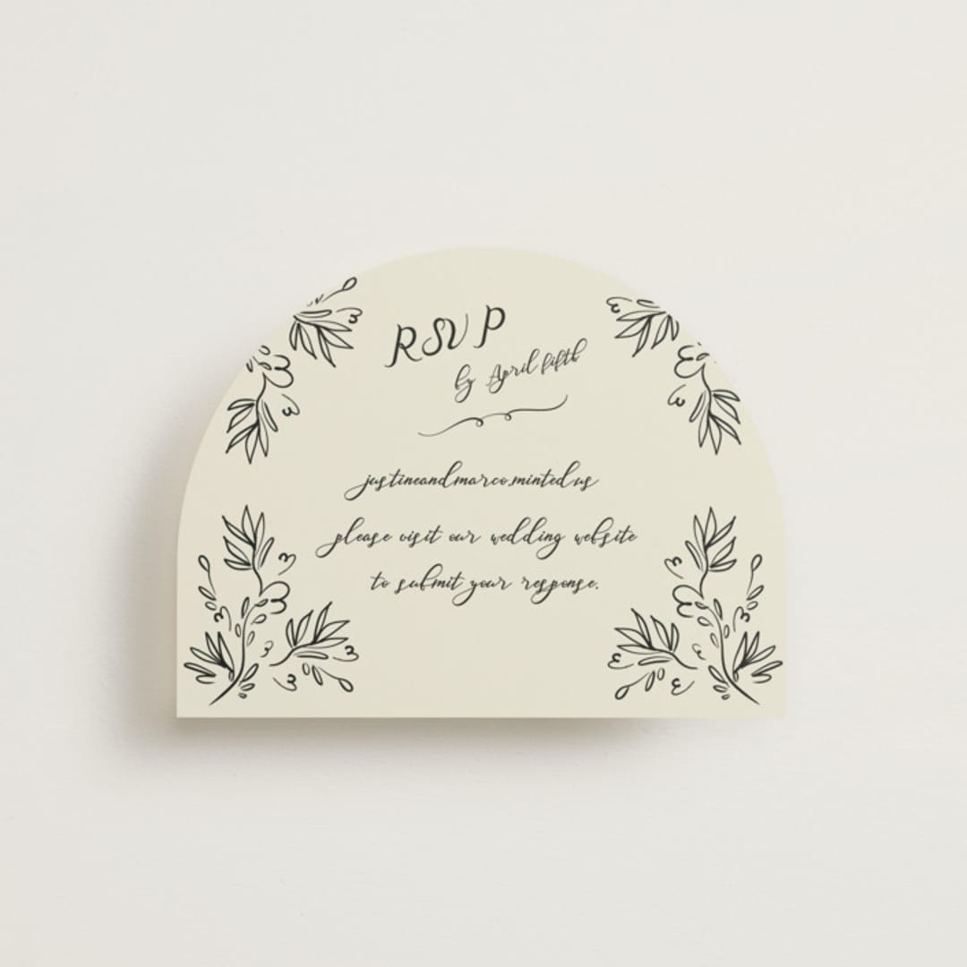 "Sundaland Gardens" - RSVP Online Enclosure Cards in Ivory by Ani Somi - Front